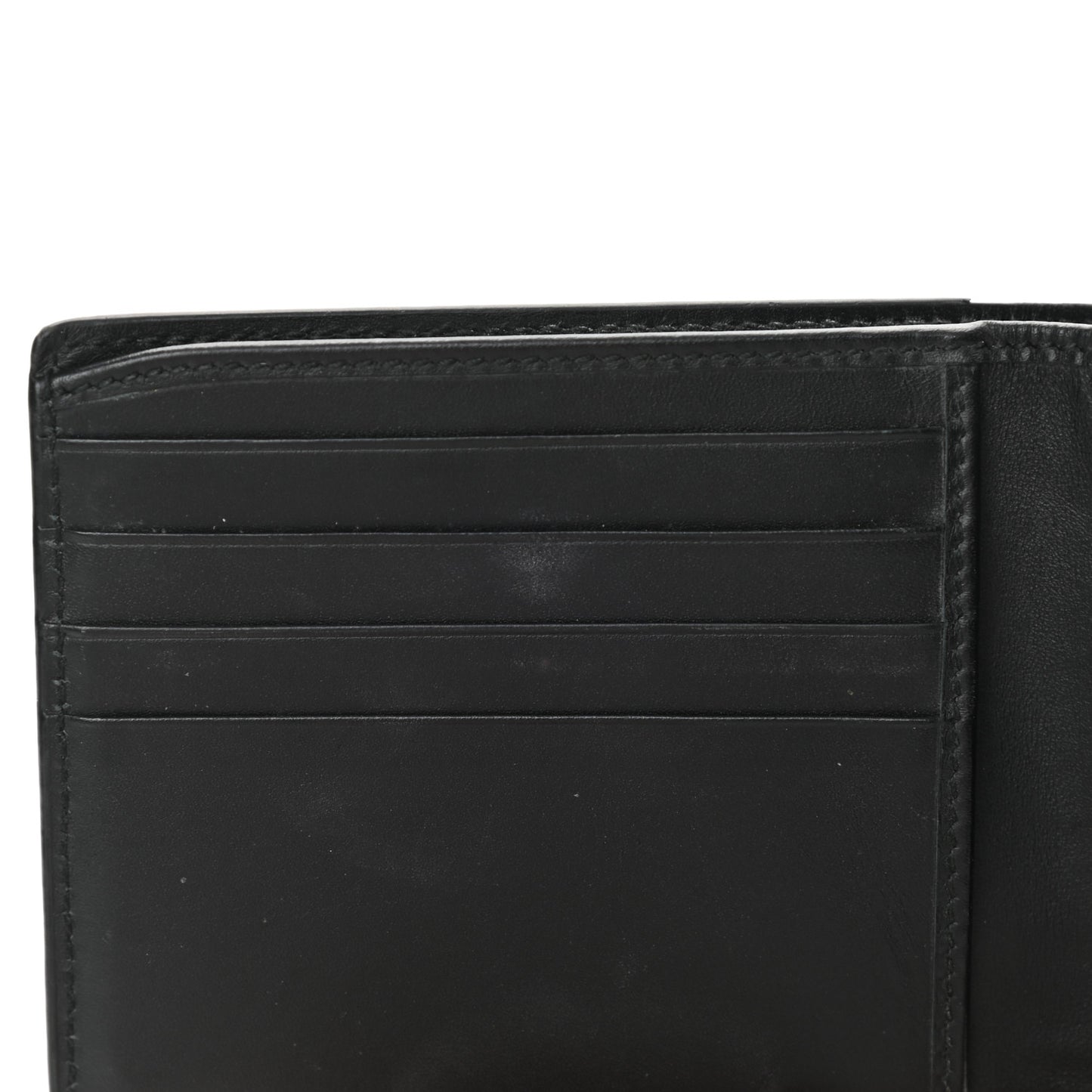 GG Supreme Monogram Selleria Calfskin Kingsnake Nice Bi-Fold Wallet Beige Ebony Multicolor Black
