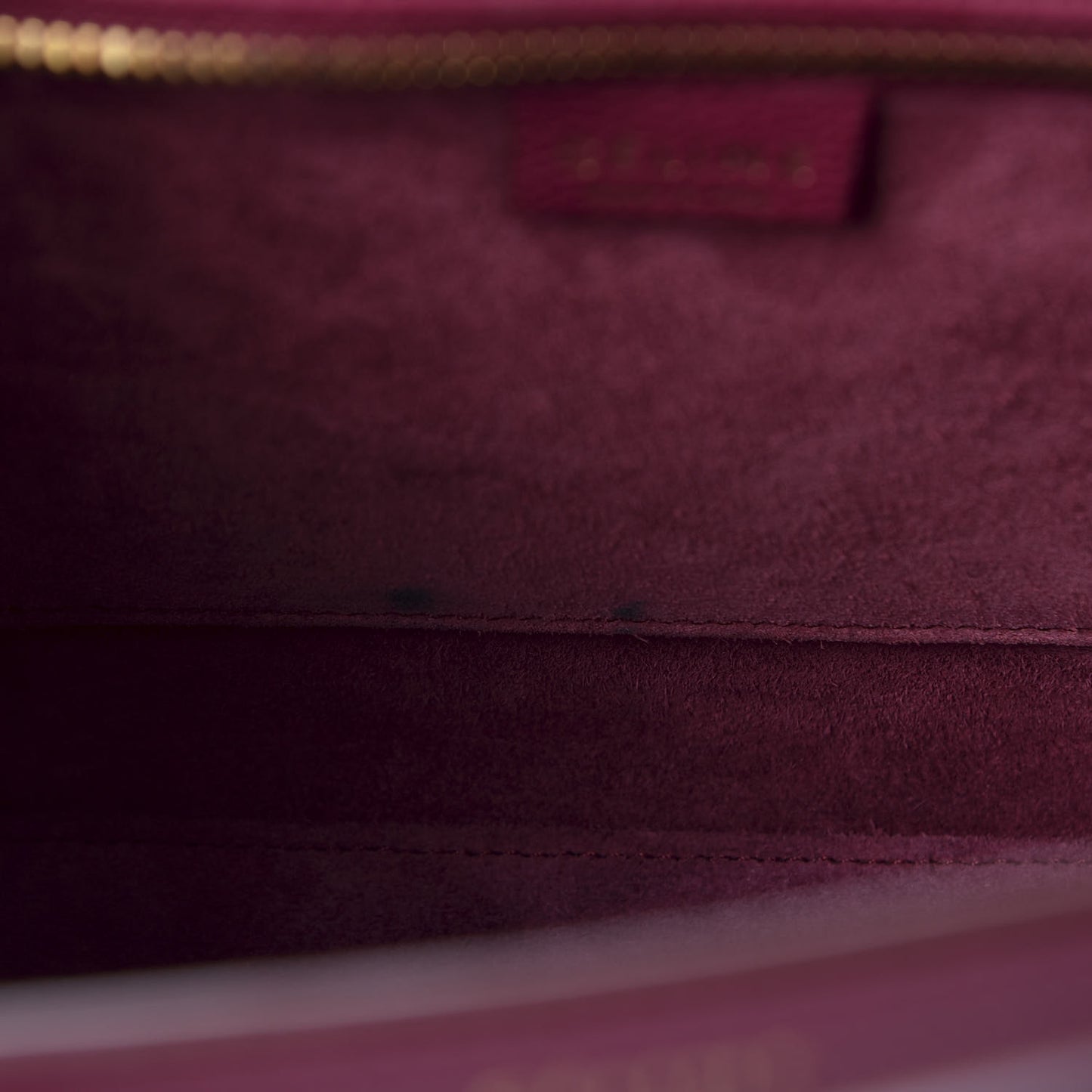 Drummed Calfskin Nano Luggage Plum