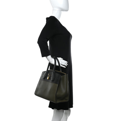 Louis Vuitton Taurillon City Steamer MM Kaki Black 2 of 9