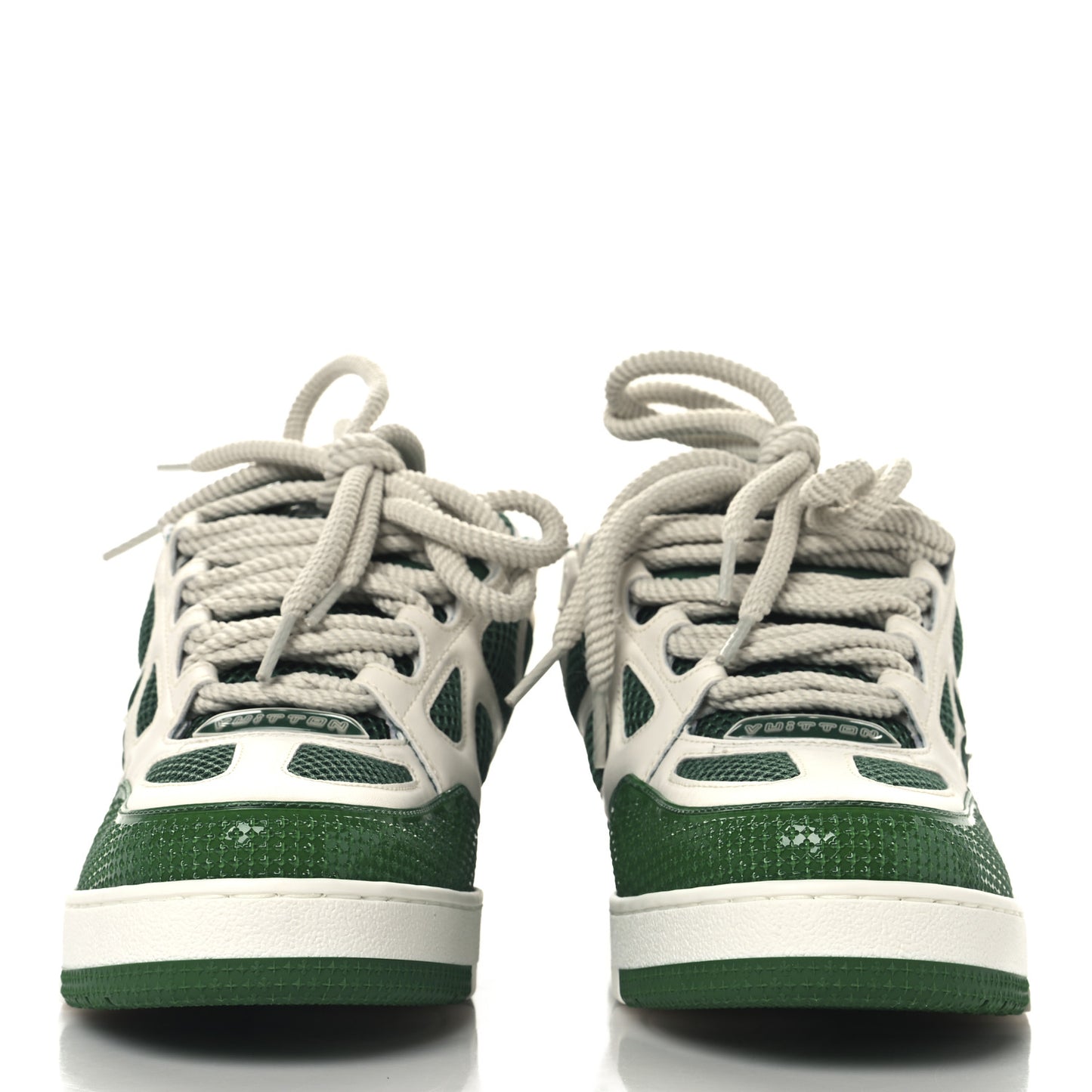 Calfskin Mesh Mens LV Skate Sneaker 7 Green