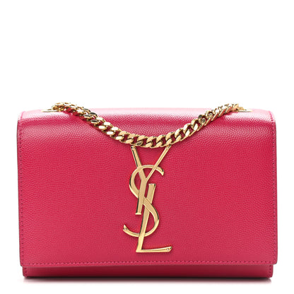Saint Laurent Grain De Poudre Small Monogram Kate Satchel Bubblegum 1 of 11
