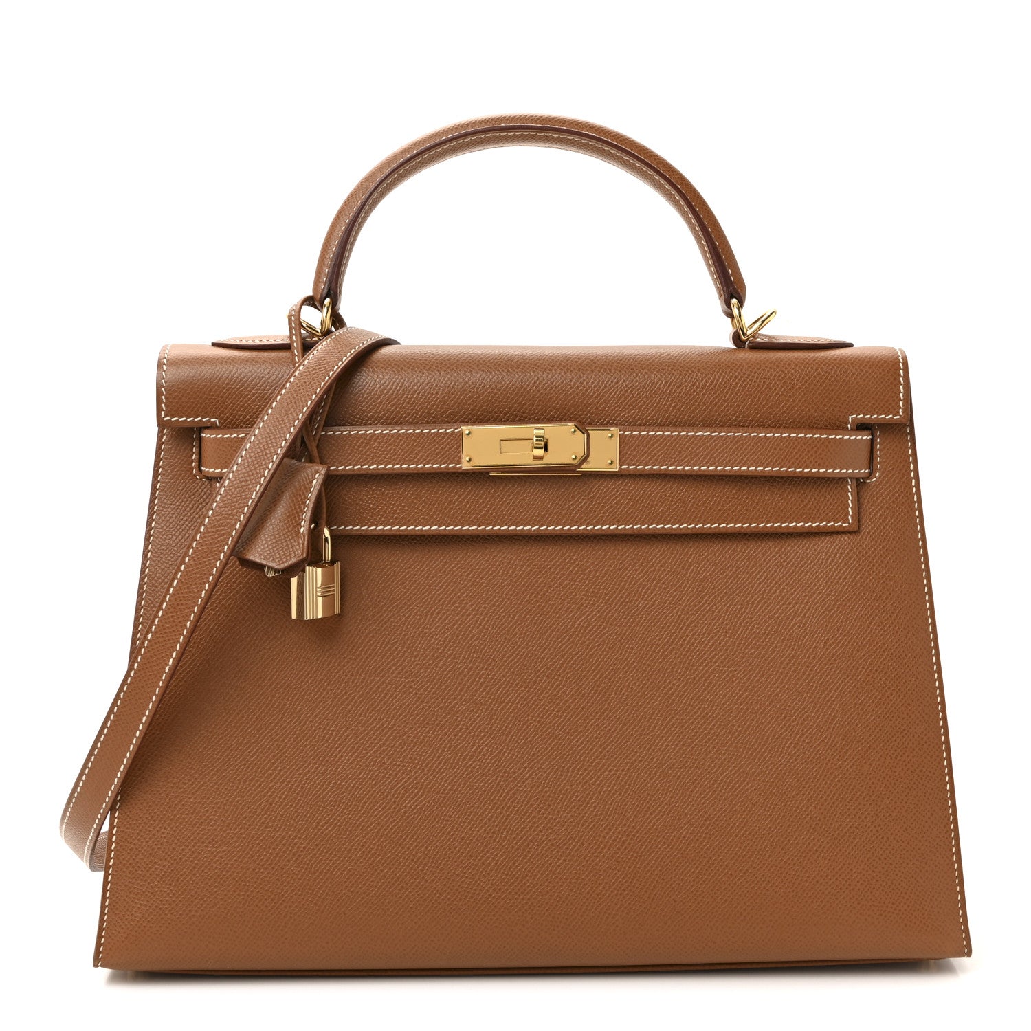 Hermes Courchevel Kelly Sellier 32 Gold 1 of 9