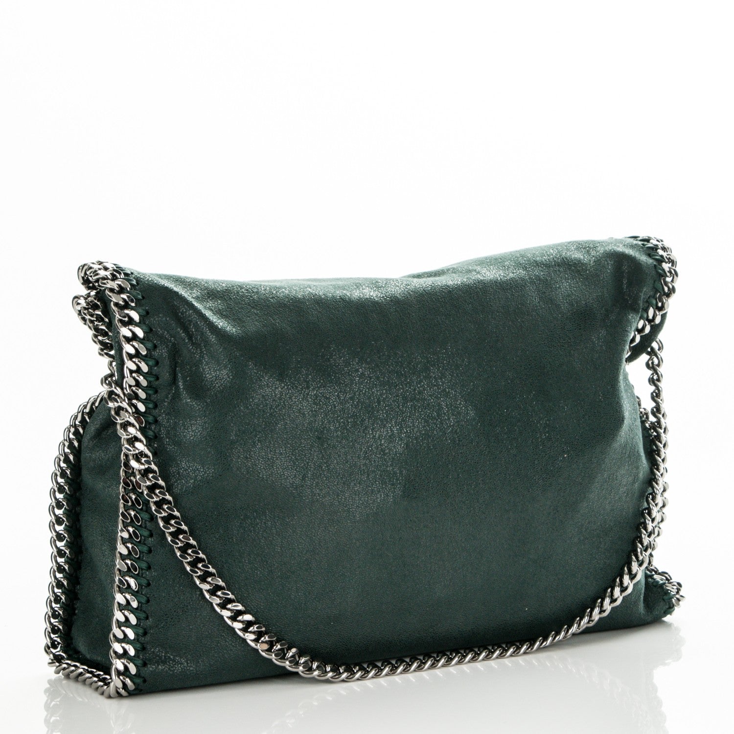 Stella McCartney Shaggy Deer Falabella Fold Over Tote Petroleum 3 of 6