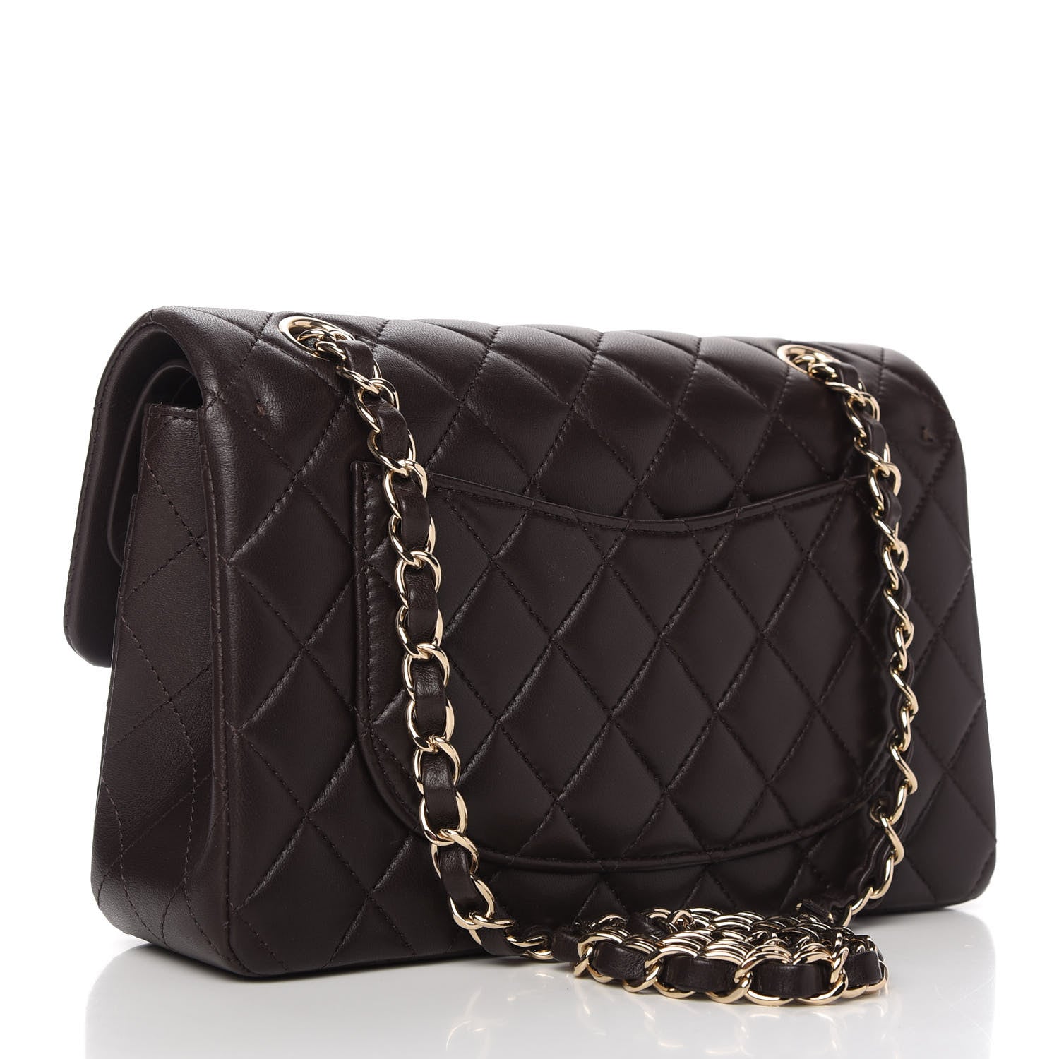 Chanel Lambskin Quilted Small Double Flap Brown 3 of 11