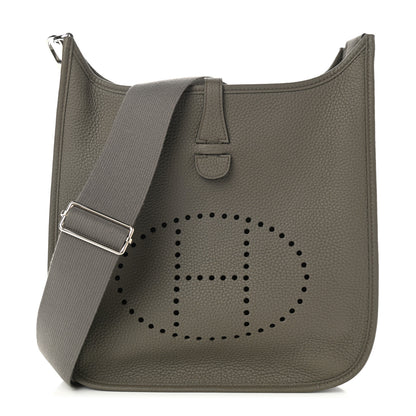 Hermes Taurillon Clemence Evelyne III PM Etain 1 of 11