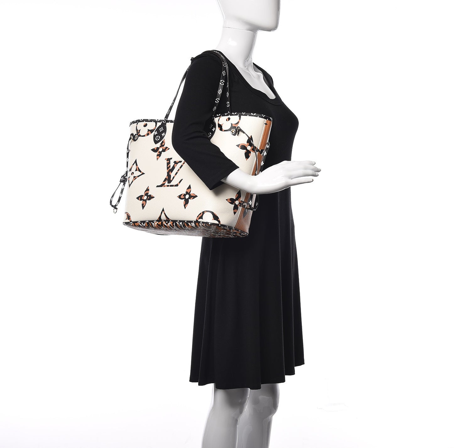 Monogram Giant Jungle Neverfull MM Ivory