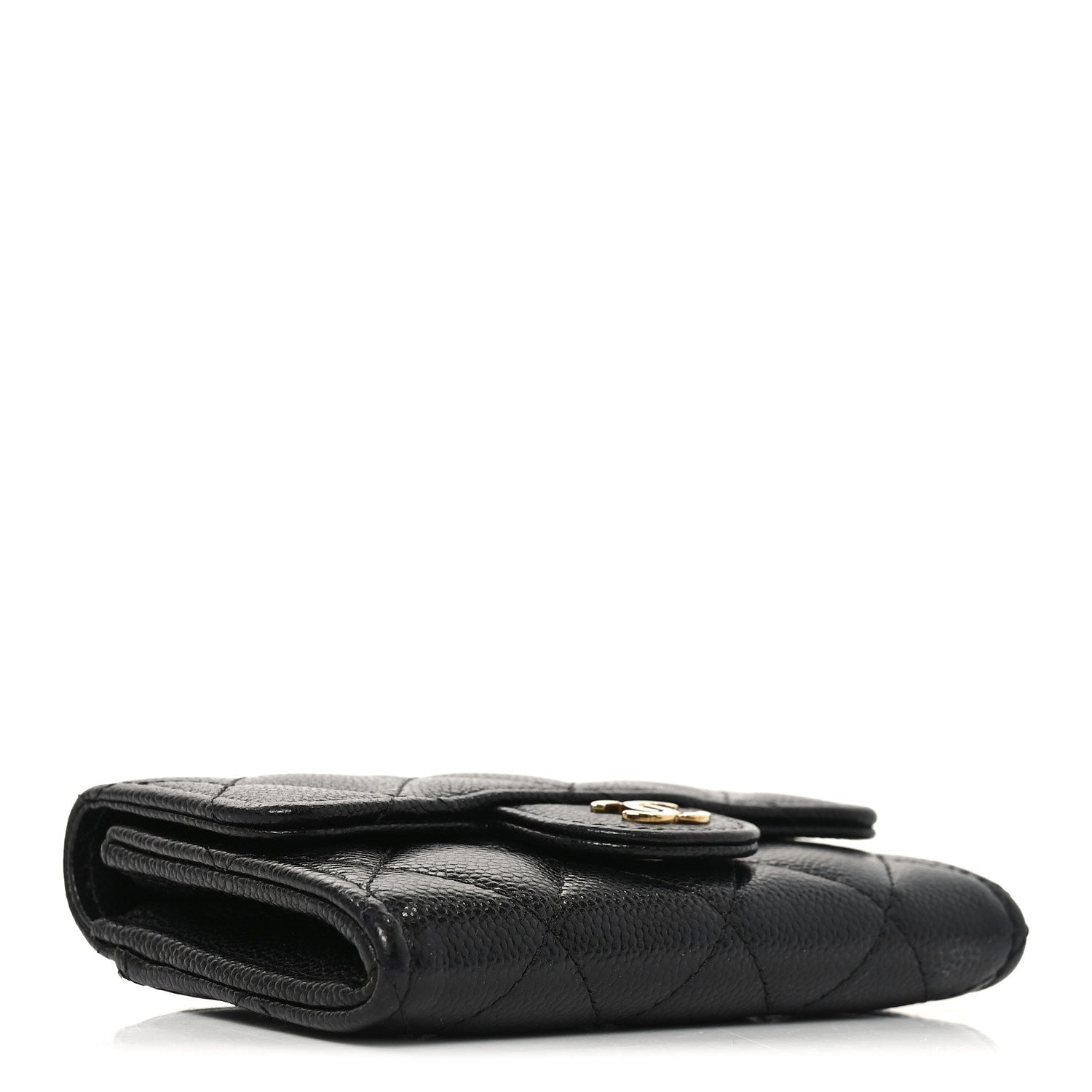 Chanel Caviar Quilted Flap Card Holder Wallet Black 4 of 7
