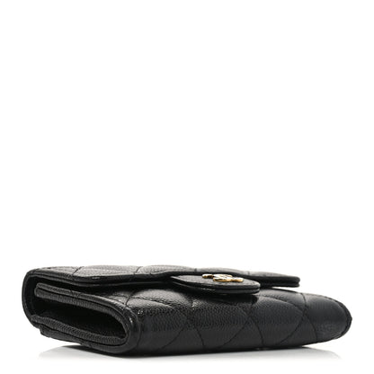 Chanel Caviar Quilted Flap Card Holder Wallet Black 4 of 7
