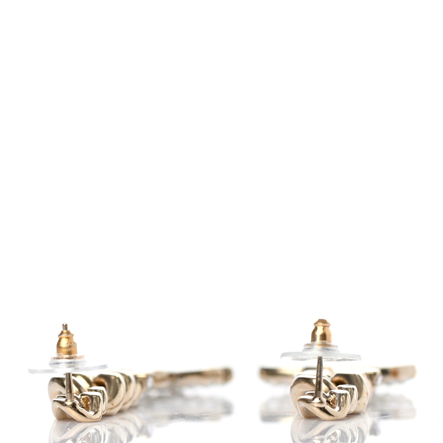 Chanel Metal Crystal CC Vendome CC Dangle Earrings Gold 3 of 4