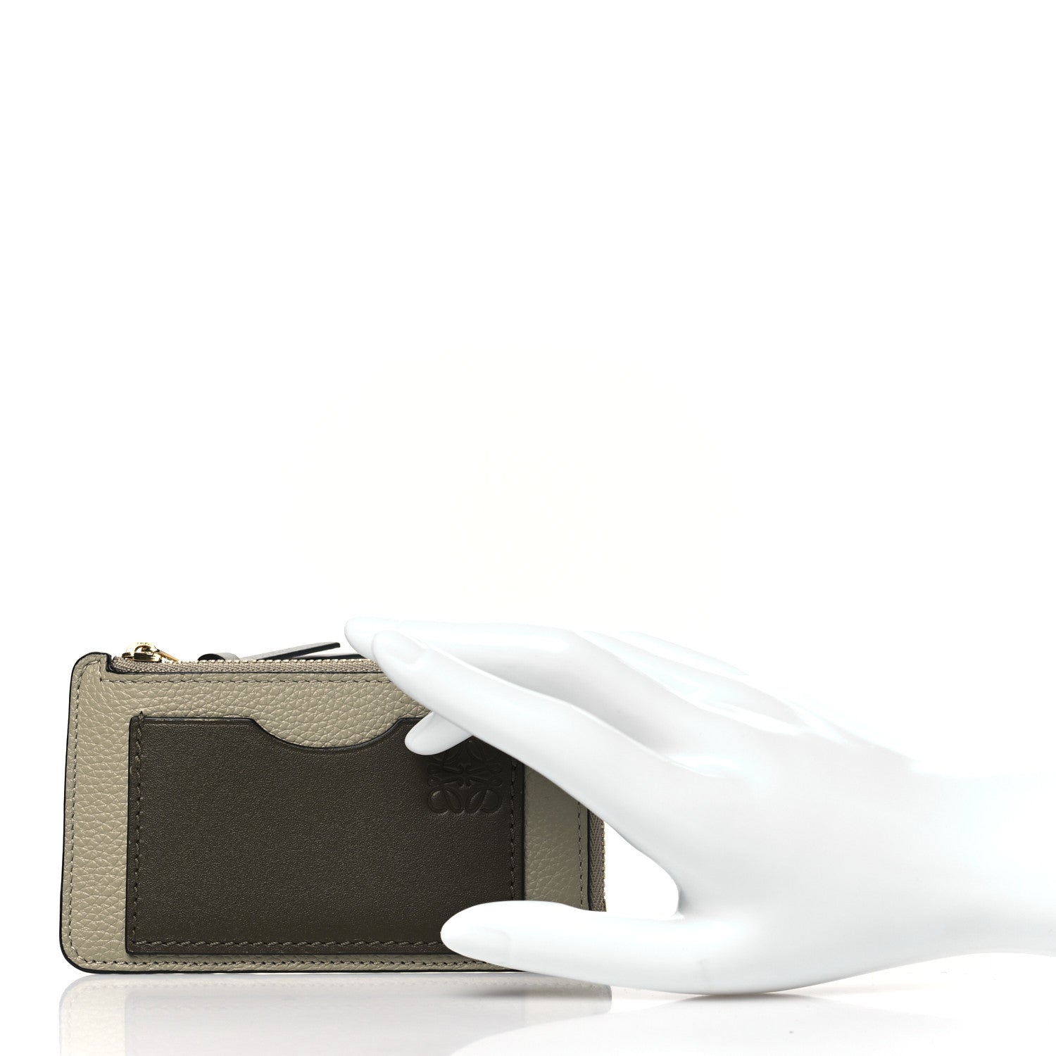 Loewe Soft Grained Calfskin Coin Card Holder Sage Green Dark Khaki Green 2 of 9