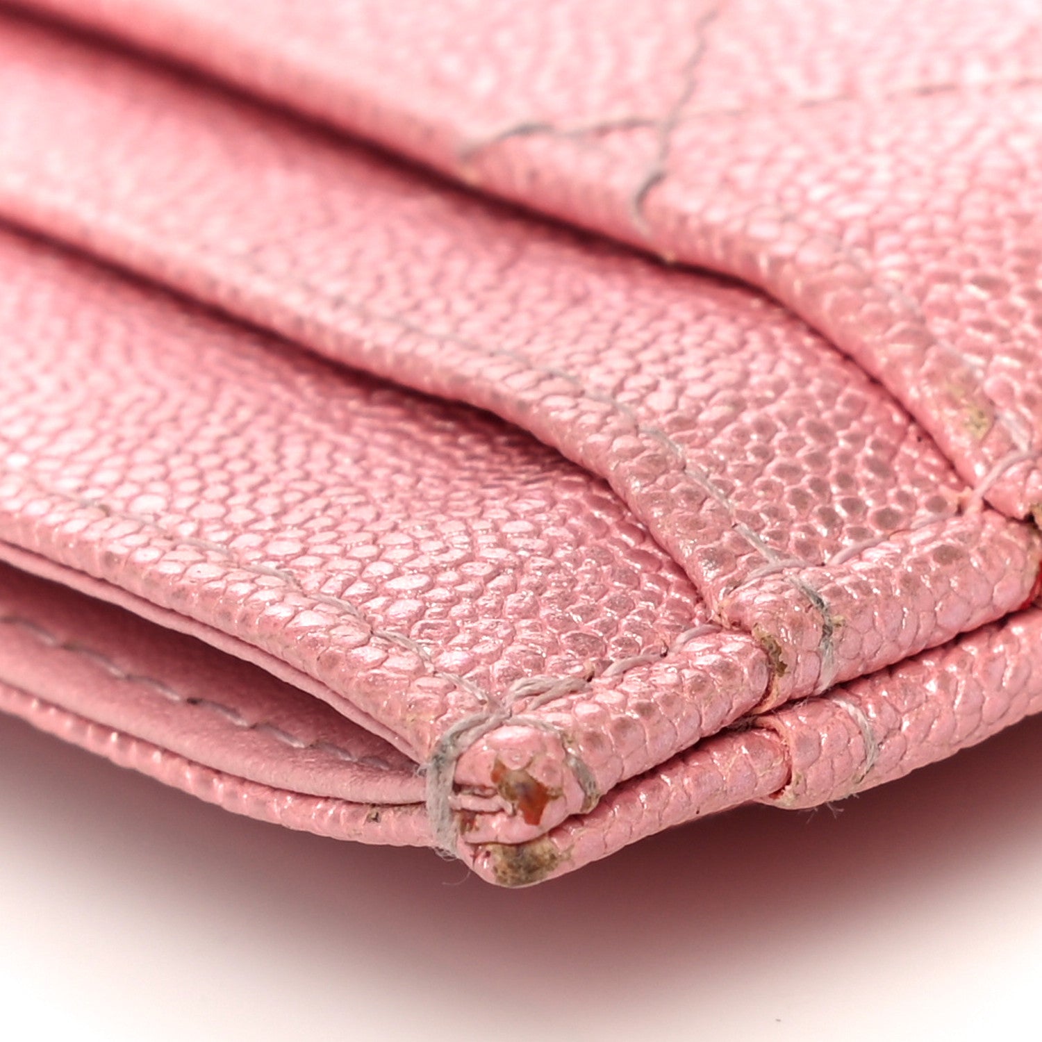 Chanel Iridescent Caviar Quilted Card Holder Pink 13 of 14