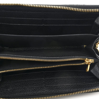 Gucci Grainy Calfskin Zumi Zip Around Wallet Black 5 of 6