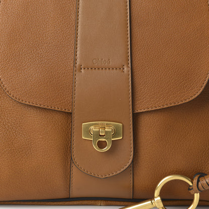 Chloe Grained Lambskin Medium Lexa Shoulder Bag Mustard Brown 10 of 10