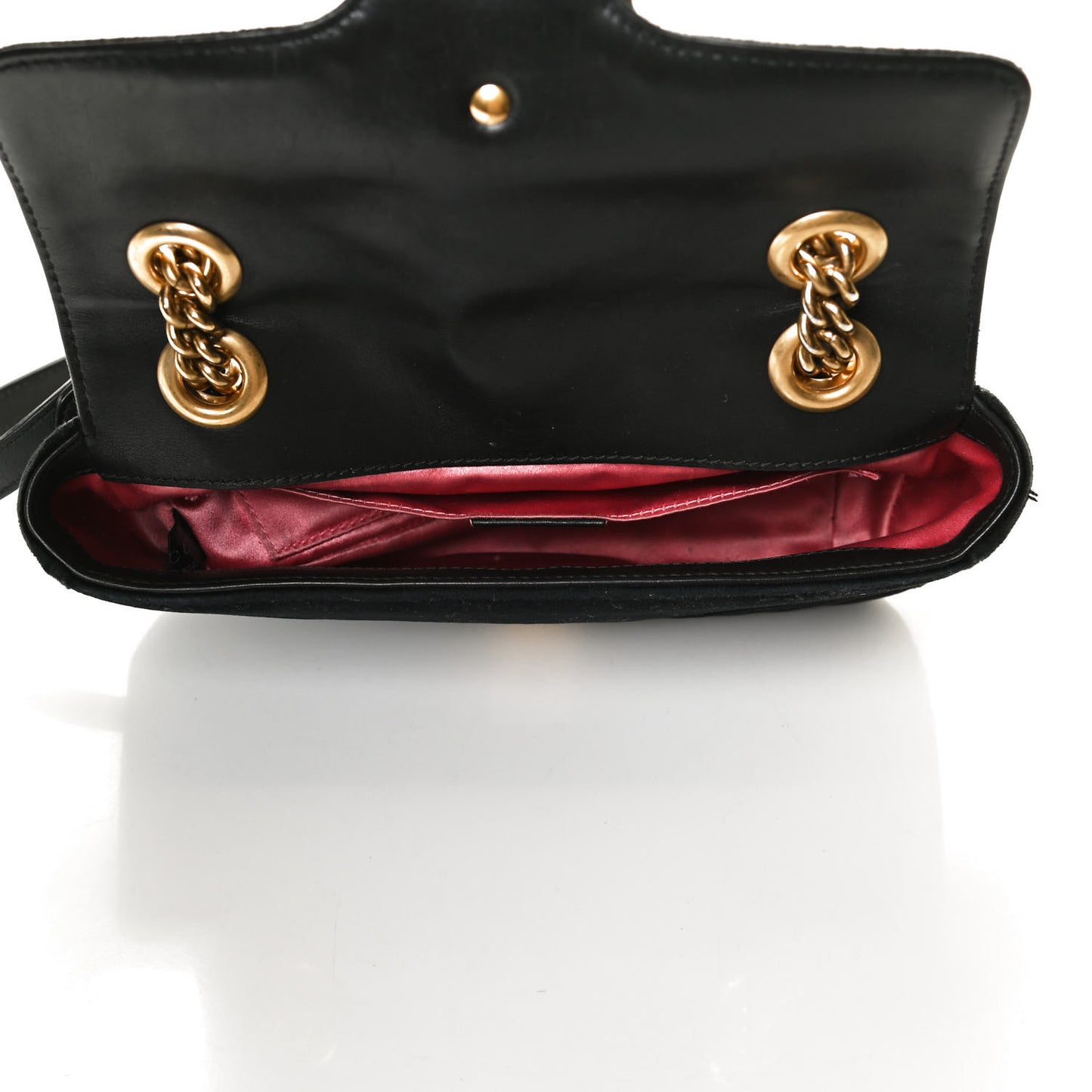 Velvet Matelasse Mini GG Marmont Shoulder Bag Black