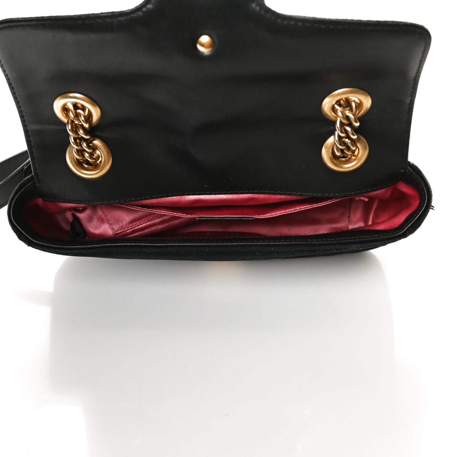 Gucci Velvet Matelasse Mini GG Marmont Shoulder Bag Black 5 of 13