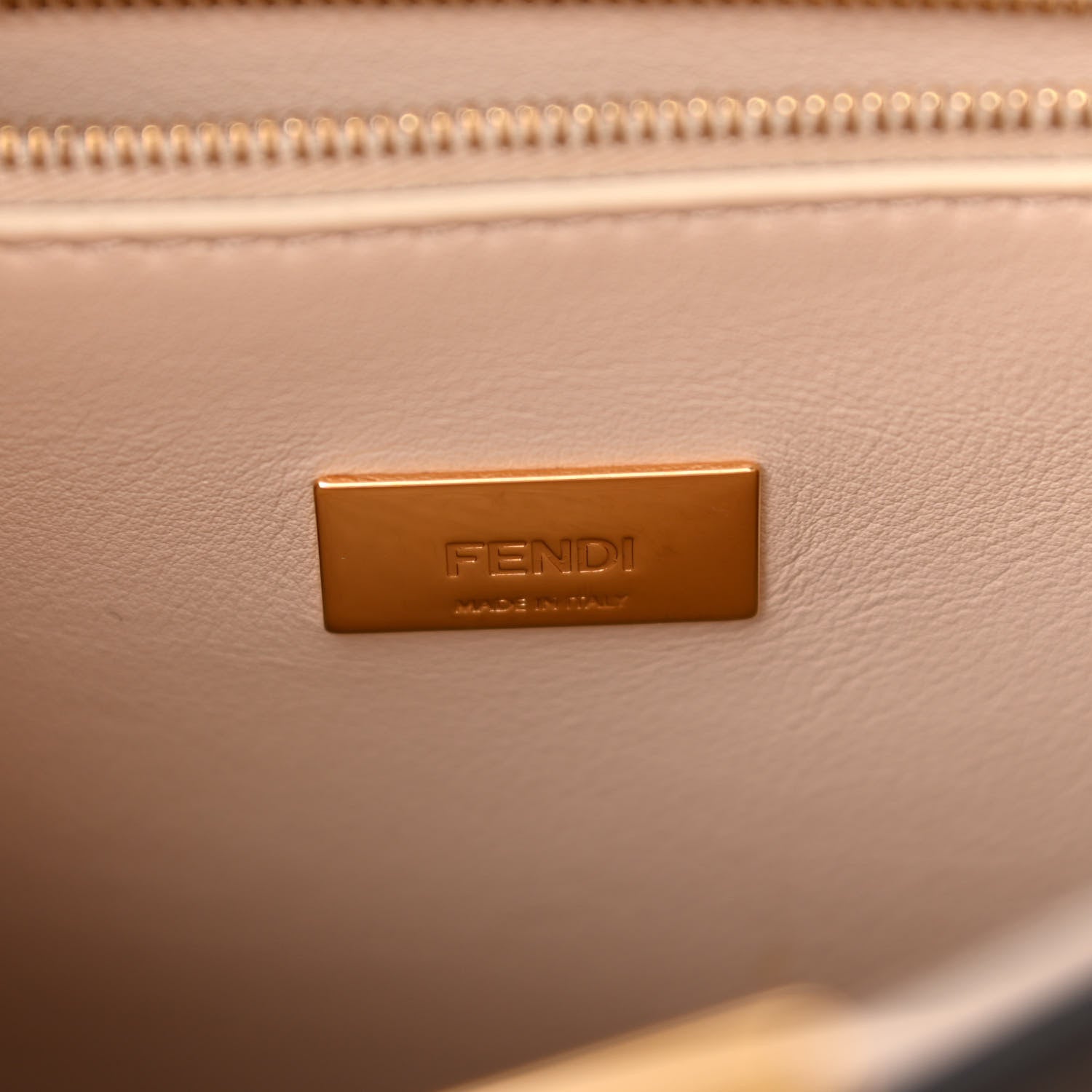 Fendi Vitello Tahiti Burro Bi-Color Medium Peekaboo Iconic Essentially Satchel Maya Camelia Confetto 7 of 11