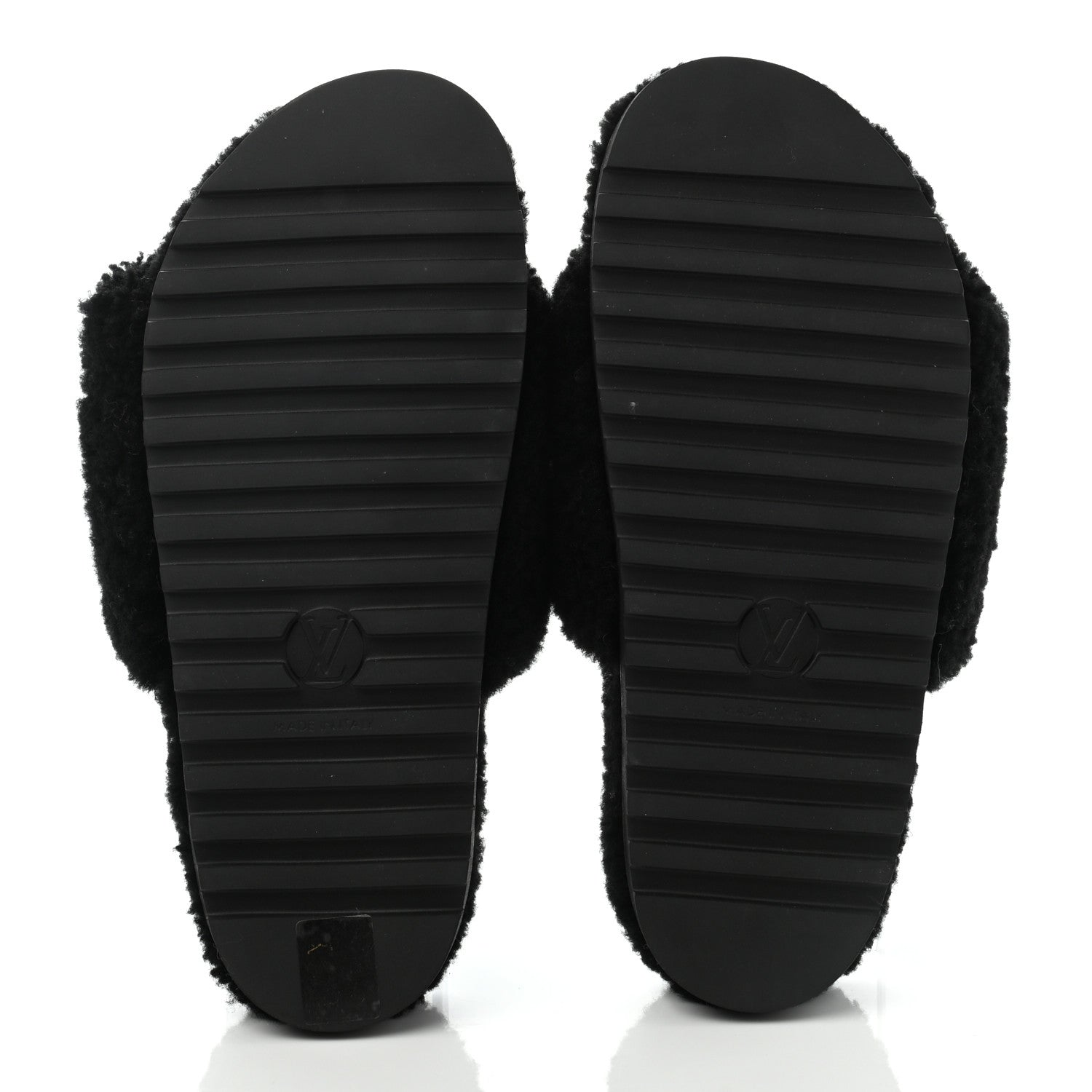 Louis Vuitton Shearling Paseo Flat Comfort Mule 39 Black 5 of 8