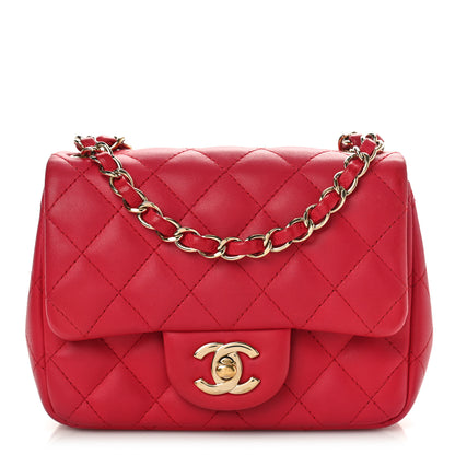 Chanel Lambskin Quilted Mini Square Flap Red 1 of 9