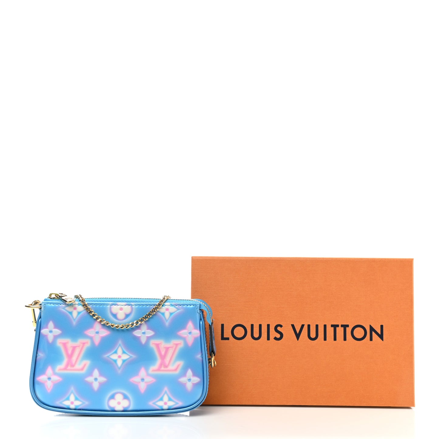 Vernis Valentine Mini Pochette Accessories Baby Blue Neon