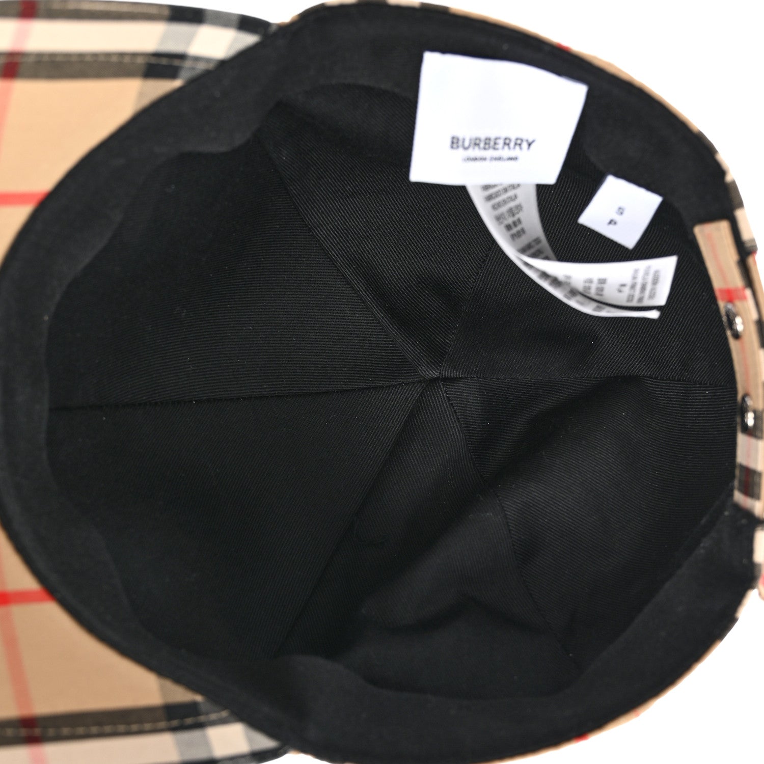 Burberry Cotton Vintage Check Monogram Baseball Hat S Archive Beige 7 of 10