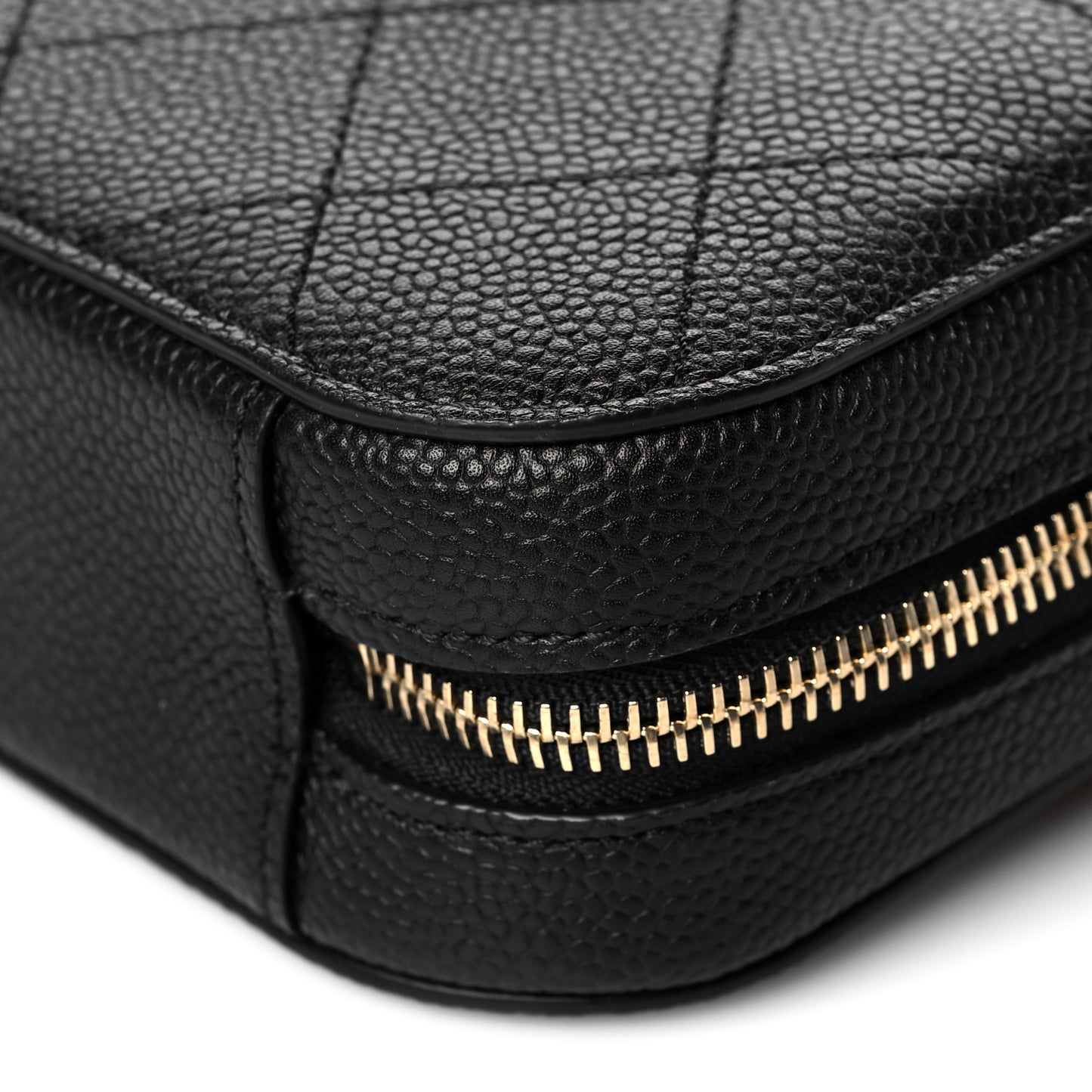 Caviar Quilted Waist Bag Black