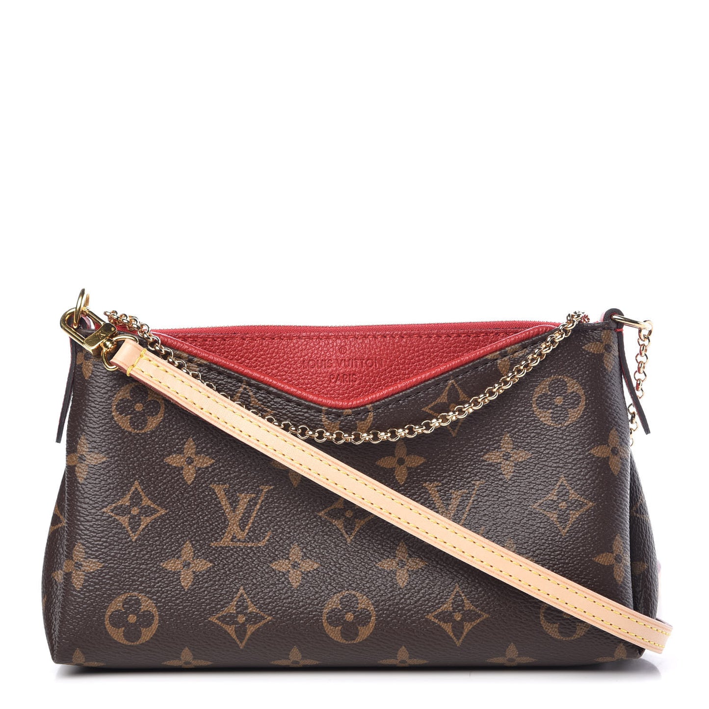 Monogram Pallas Clutch Cherry