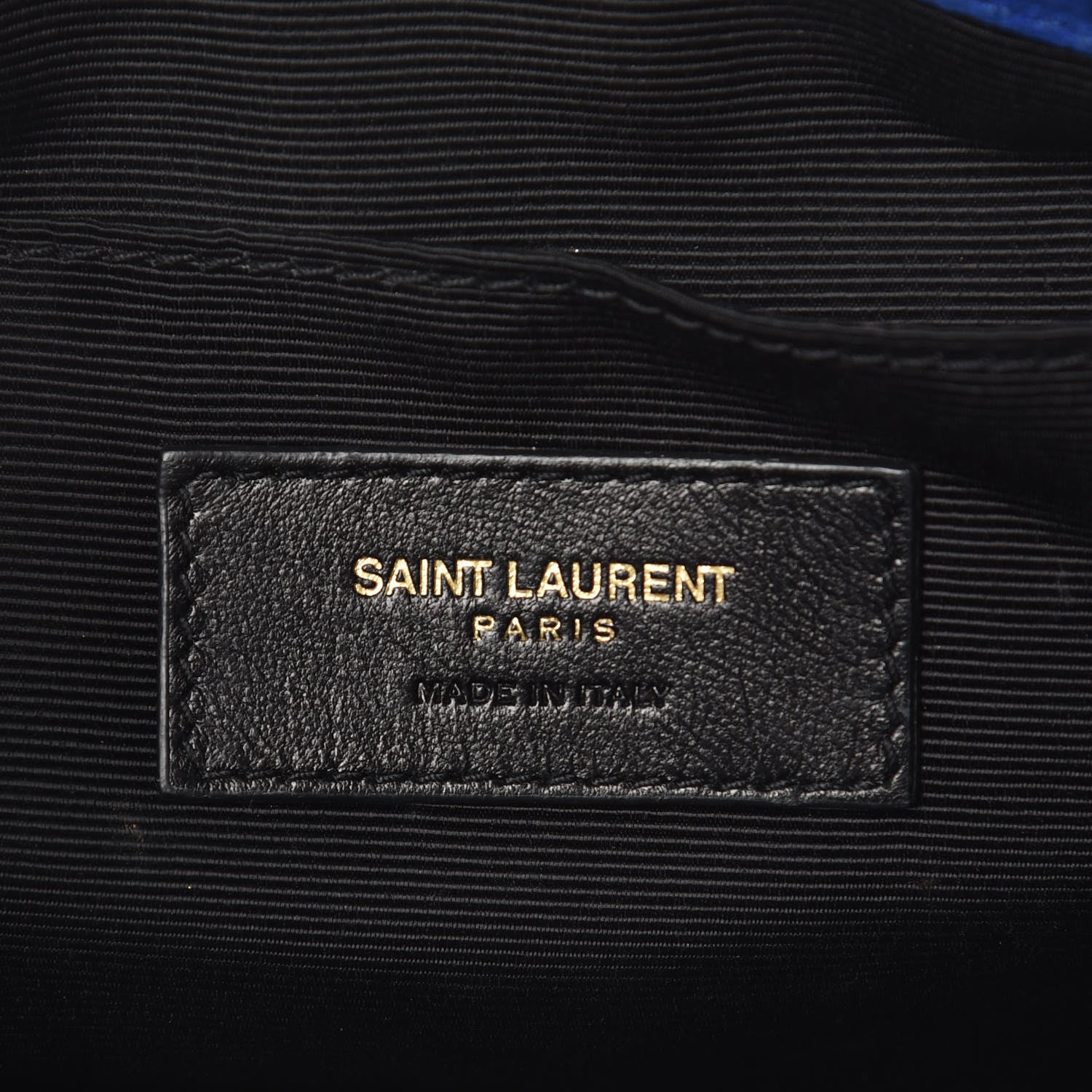 Saint Laurent Suede Calfskin Small Fringe Crossbody Bag Blue 6 of 13