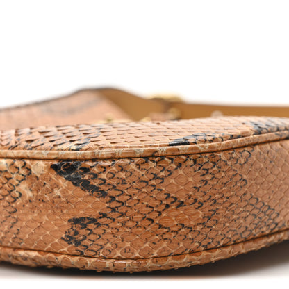 Gucci Snakeskin Calfskin Small Jackie 1961 Hobo Brown 10 of 11