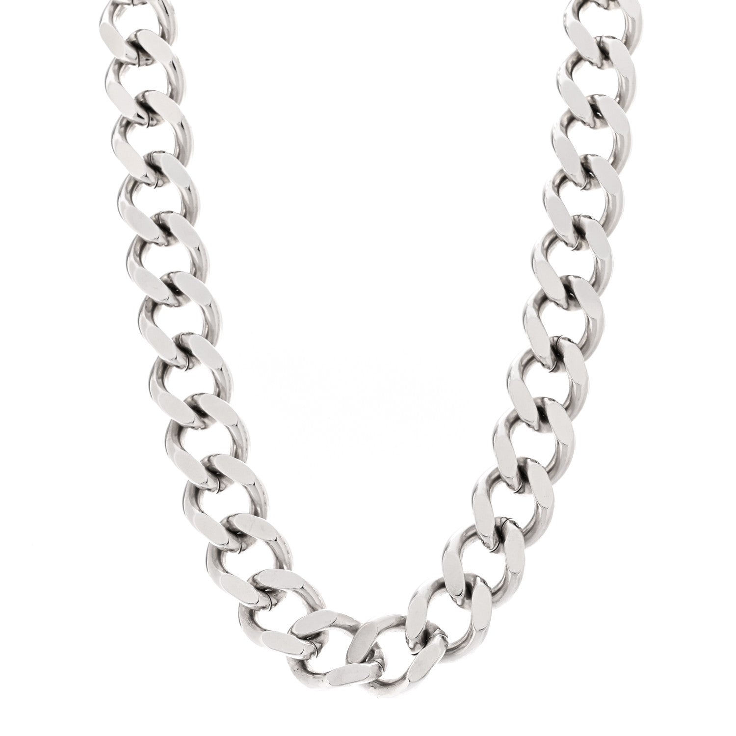 Christian Dior Metal CD Icon Chain Link Necklace Silver 1 of 7