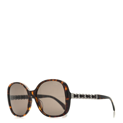Chanel Acetate Chain Sunglasses 5470-Q-A Dark Havana 1 of 8