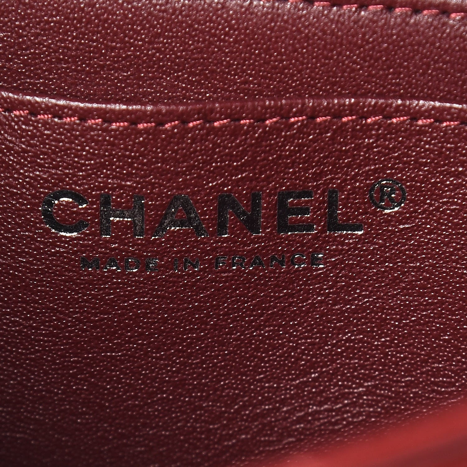 Chanel Lambskin Quilted Mini Rectangular Flap Burgundy 8 of 9