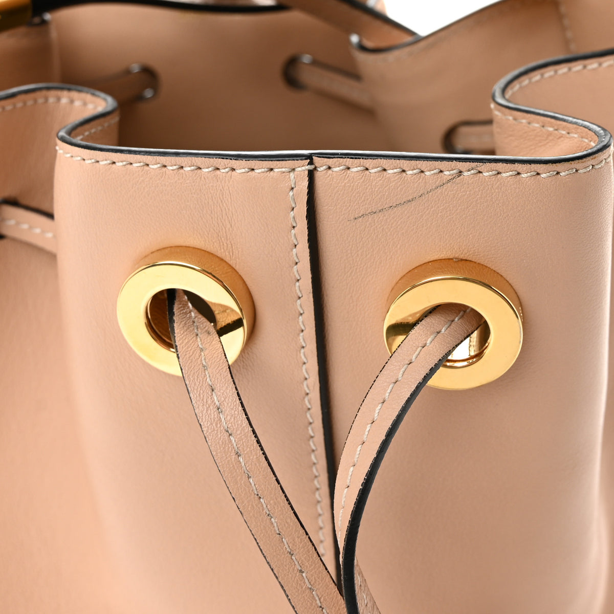 Calfskin Gala Small Bucket Bag Blush Nude