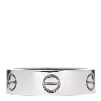 Cartier 18K White Gold 6mm LOVE Ring 59 8.75 1 of 5