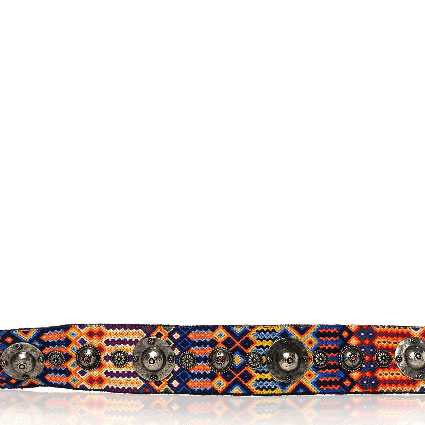 Canvas Embroidered Studded Mexico Shoulder Strap Multicolor