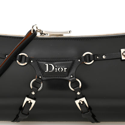 Christian Dior Glazed Calfskin Bondage Clutch Black 8 of 10