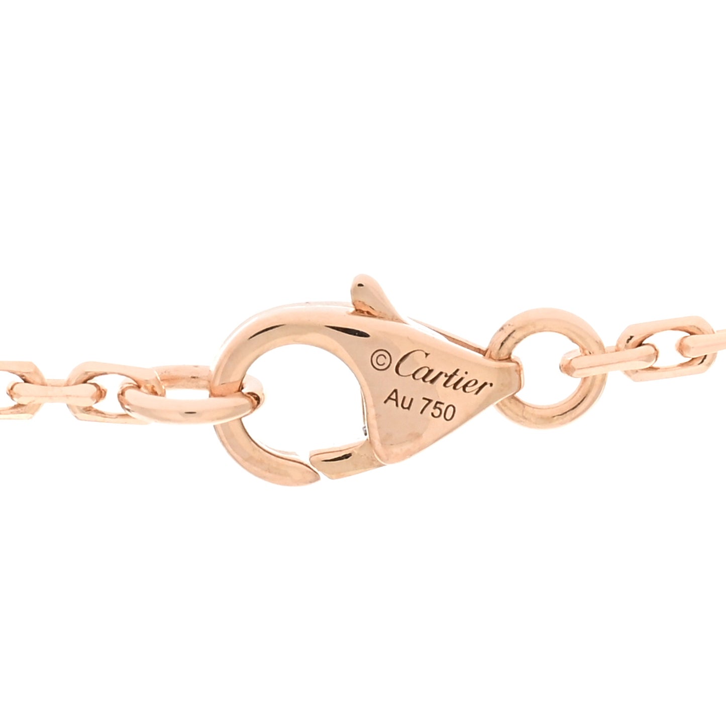 18K Pink Gold Diamond Interlocking LOVE Necklace