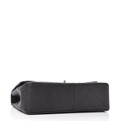 Chanel Caviar Quilted Jumbo Single Flap Black 4 of 11