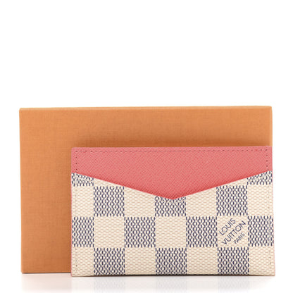 Louis Vuitton Damier Azur Daily Card Holder Rose Papaye 9 of 9