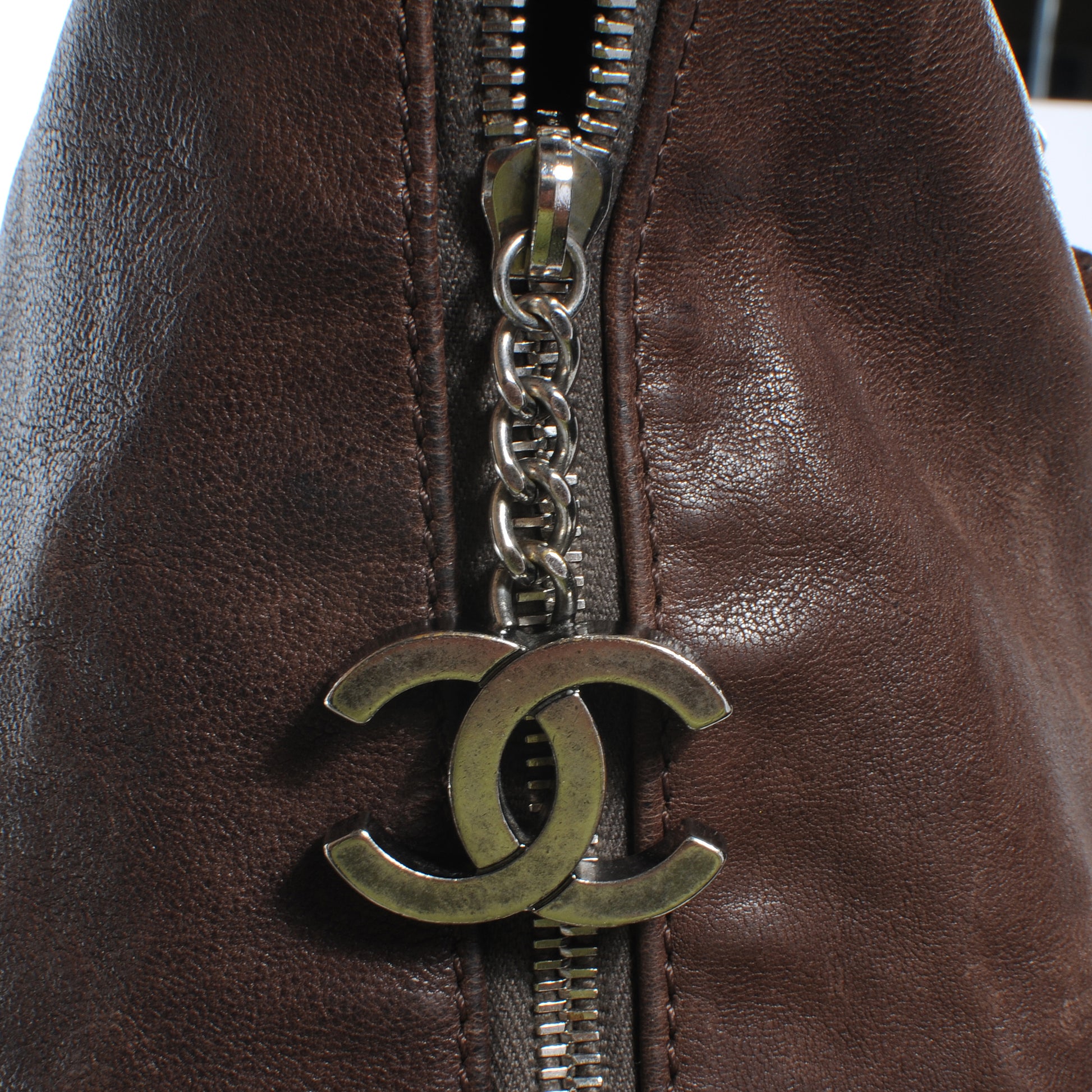 Chanel Leather Modern Chain Hobo Brown 5 of 8