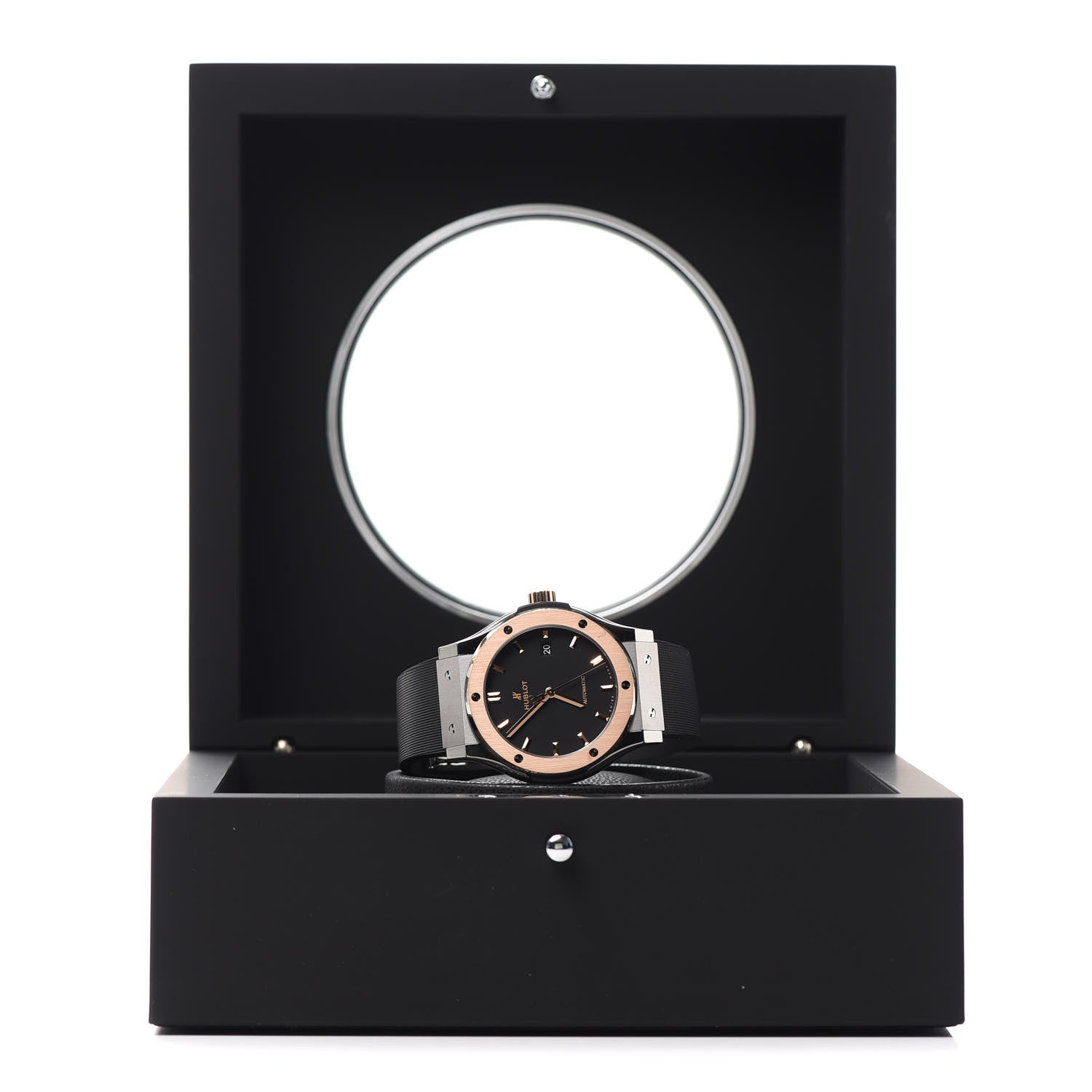 Hublot Titanium 18K Rose Gold 42mm Rubber Classic Fusion Automatic Watch Black 542.NO.1181.RX 6 of 6