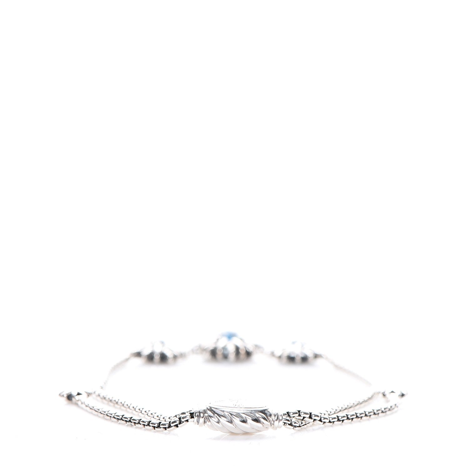 David Yurman Sterling Silver Blue Topaz Starburst Bracelet 3 of 7