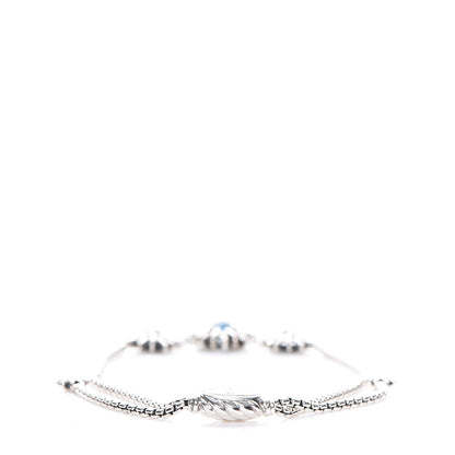 David Yurman Sterling Silver Blue Topaz Starburst Bracelet 3 of 7