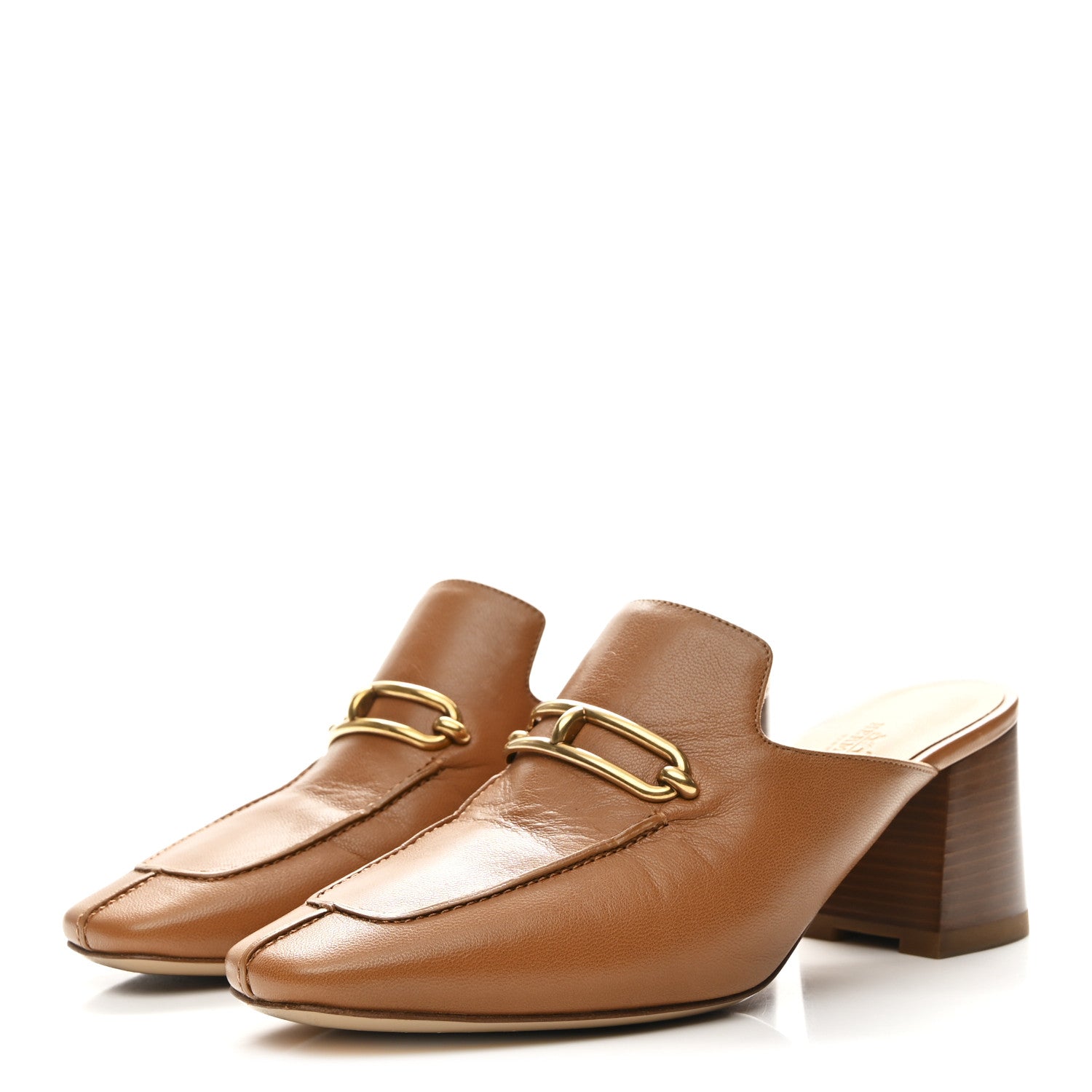 Hermes Goatskin Womens Gisele 60 Mules 38 Naturel 4 of 9