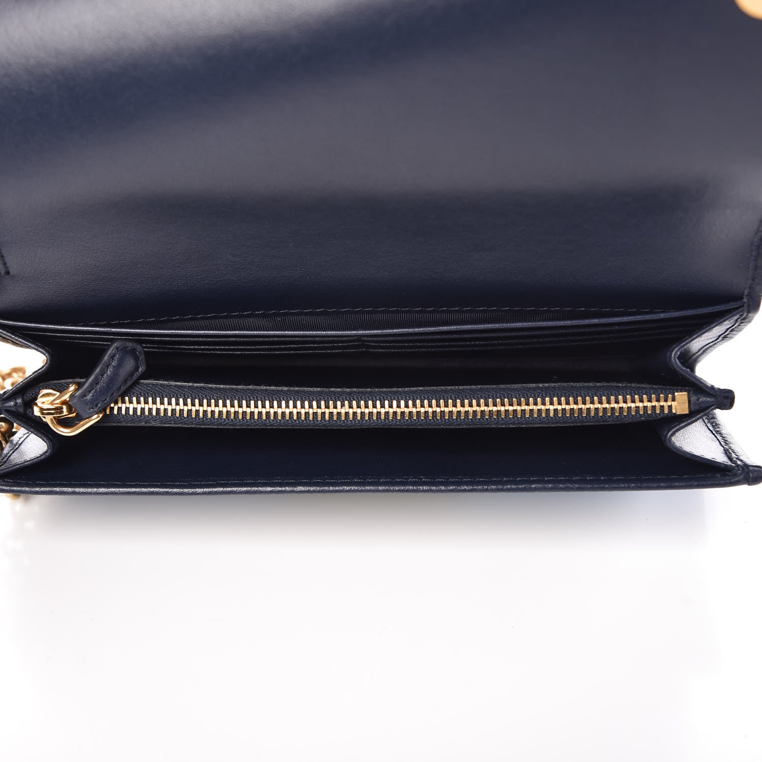 Prada Velvet Cahir Chain Wallet Azzurro 5 of 9