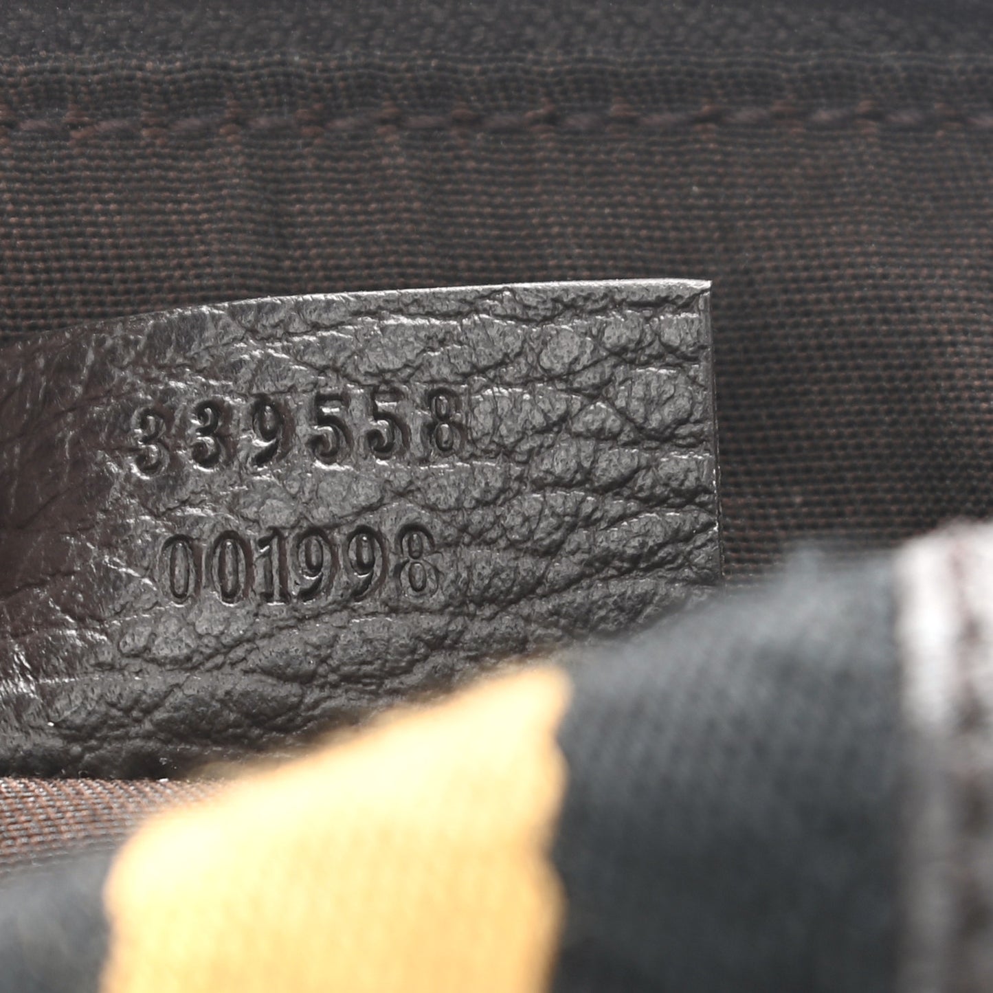 Calfskin Web Cosmetic Case Brown