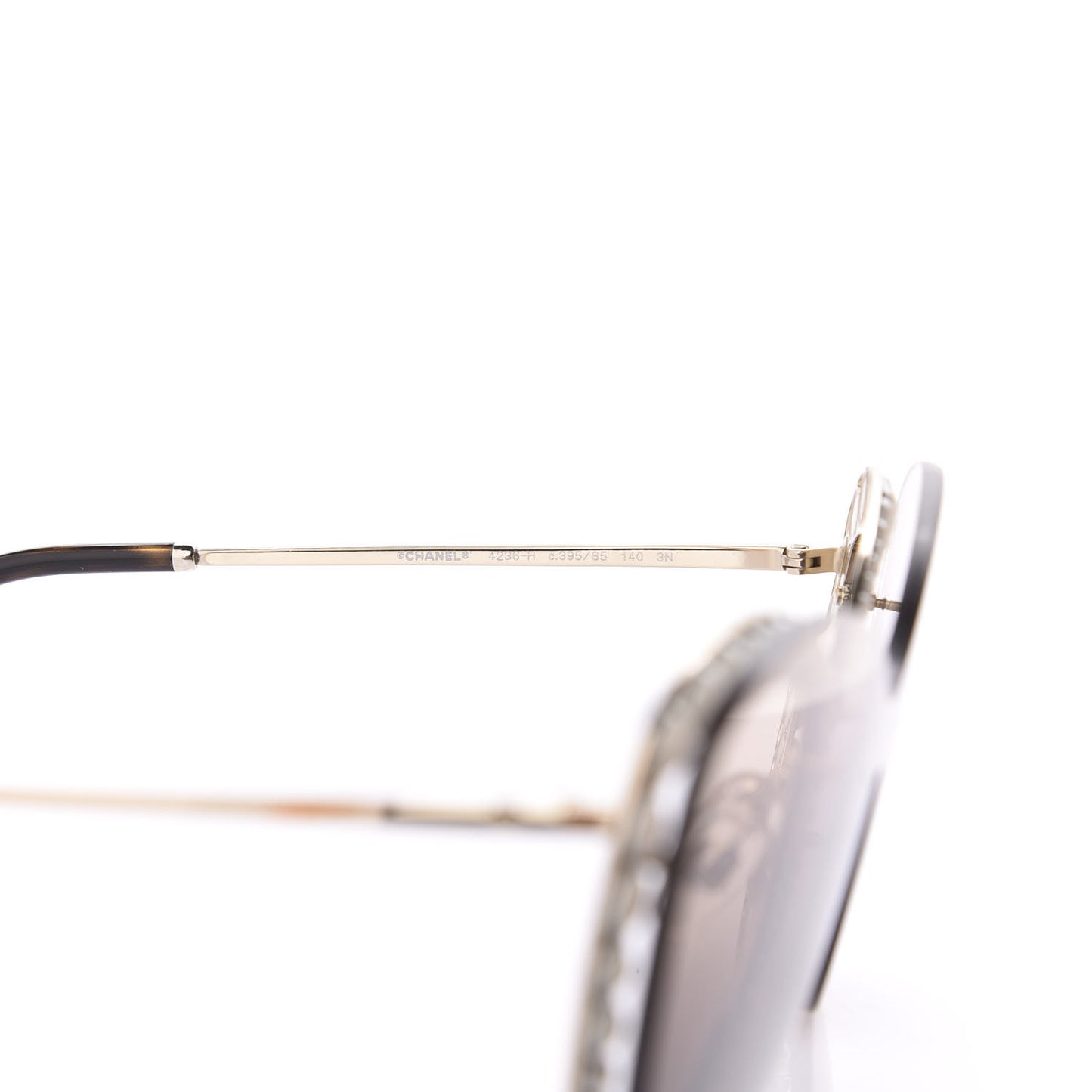 Acetate Metal Pearl Butterfly Sunglasses 4236-H Brown