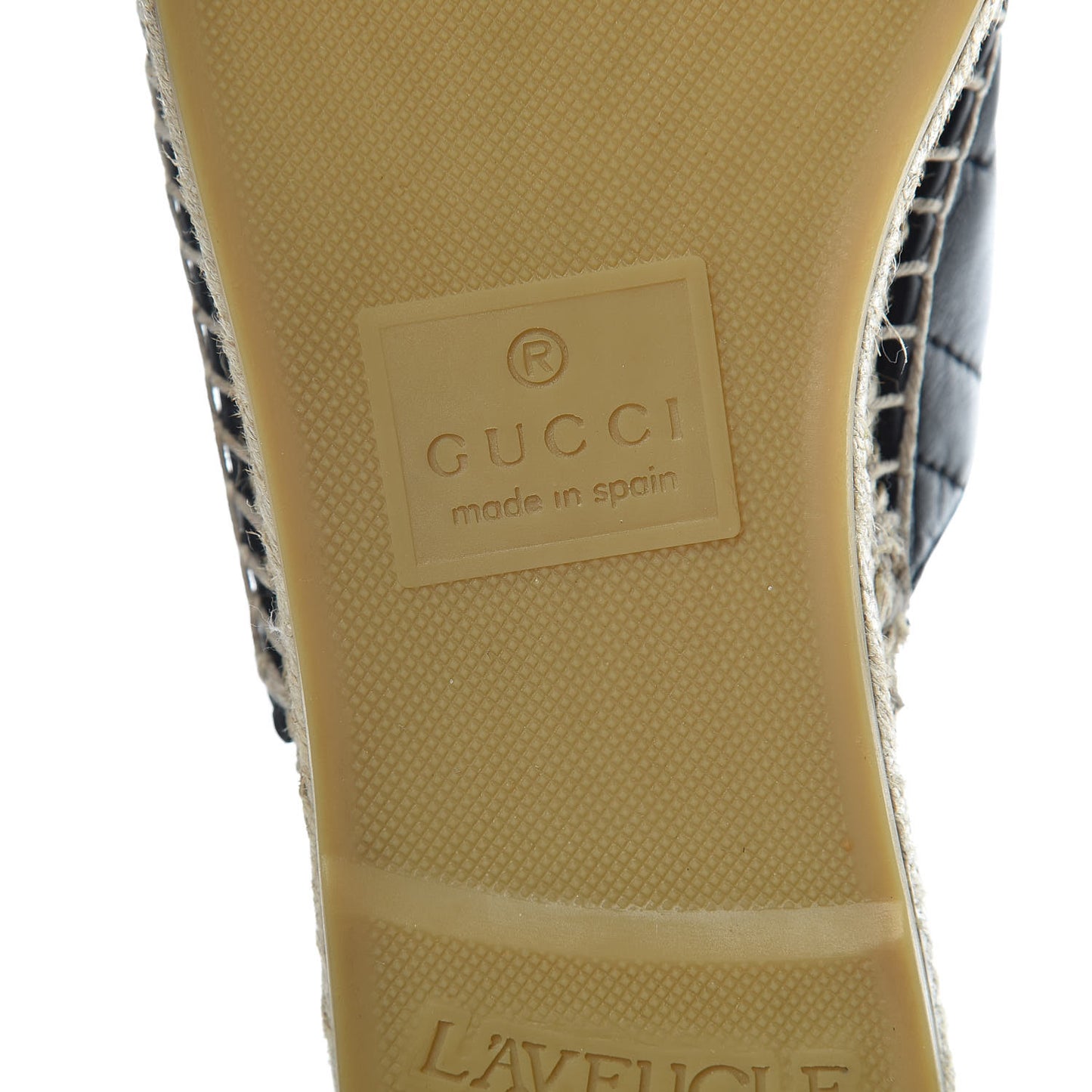 Nappa Matelasse GG Marmont Espadrille Slippers 36 Black