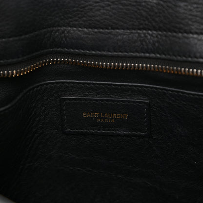 Saint Laurent Calfskin Monogram Baby Downtown Cabas Black 6 of 10