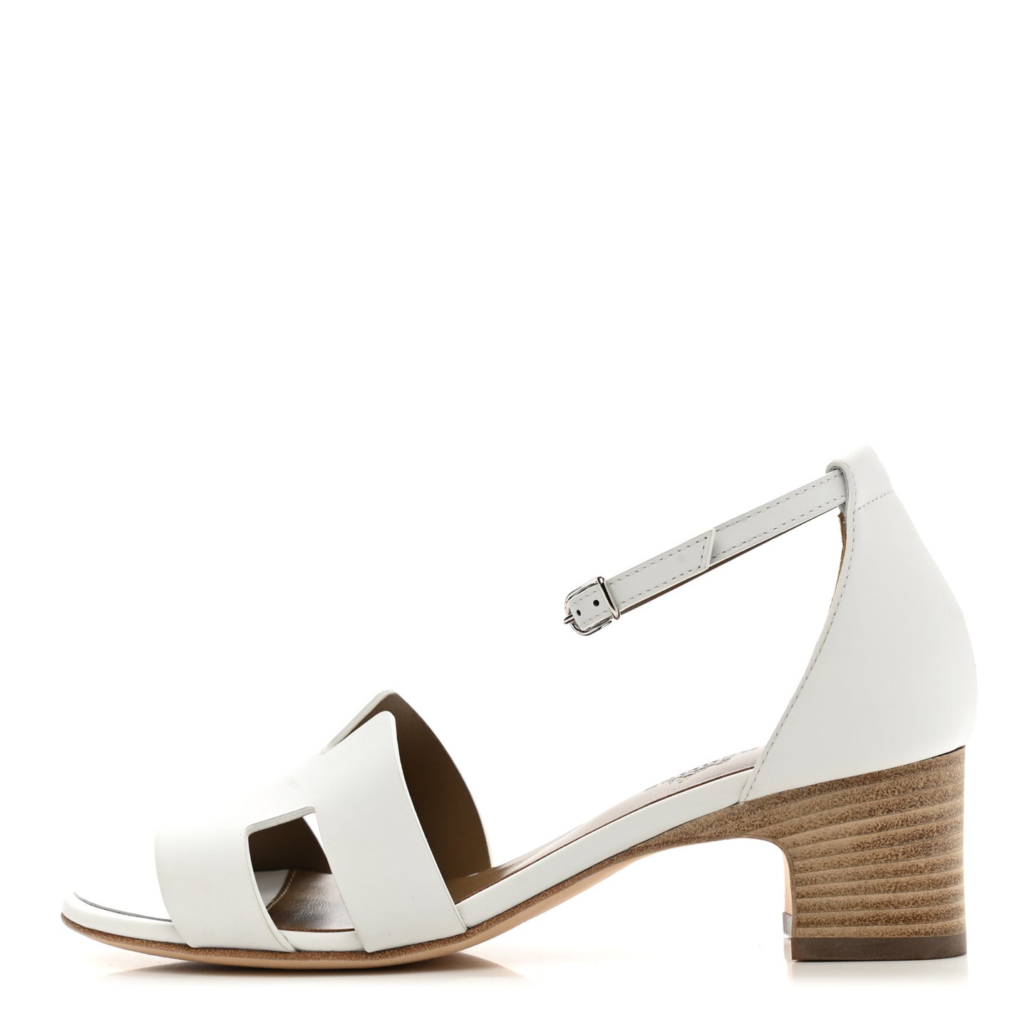 Calfskin Encens 50 Sandals 36 White
