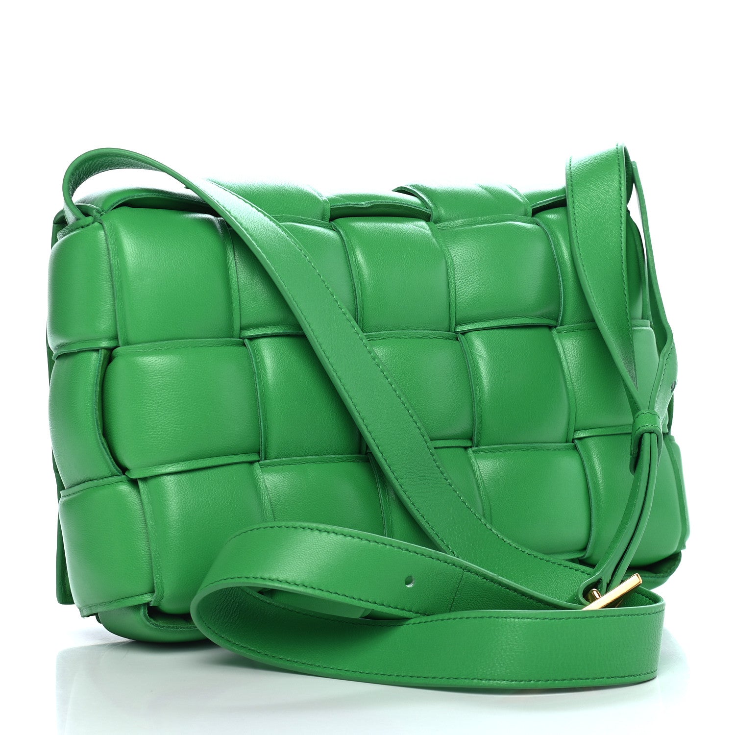 Bottega Veneta Nappa Maxi Intreccio Padded Cassette Crossbody Bag Grass 2 of 9